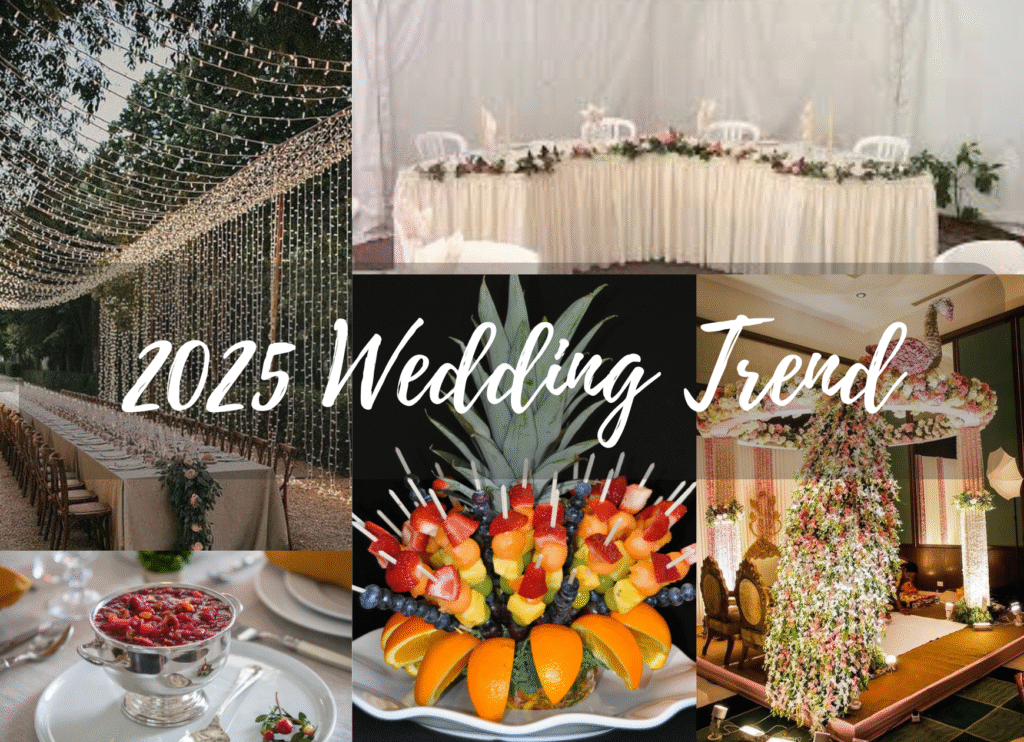 [2025 wedding decor trends, wedding decor ideas 2025, latest wedding decorations, luxury wedding trends 2025, wedding venue Texas, Castle Waterford weddings, personalized wedding decor, unique wedding ideas 2025.]