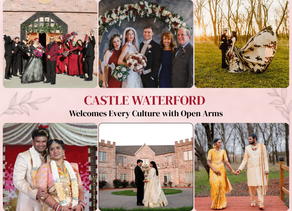 Castle Waterford, event venue near Rockwall TX, multicultural event venue, wedding venue Texas, quinceañera venue, bar mitzvah venue, inclusive event space, cultural celebrations Texas, family-owned event venue, destination wedding Texas Spelling and Grammar Checked Castle Waterford is where every culture finds a home, and every celebration becomes a cherished memory. Book your special event today and experience true hospitality