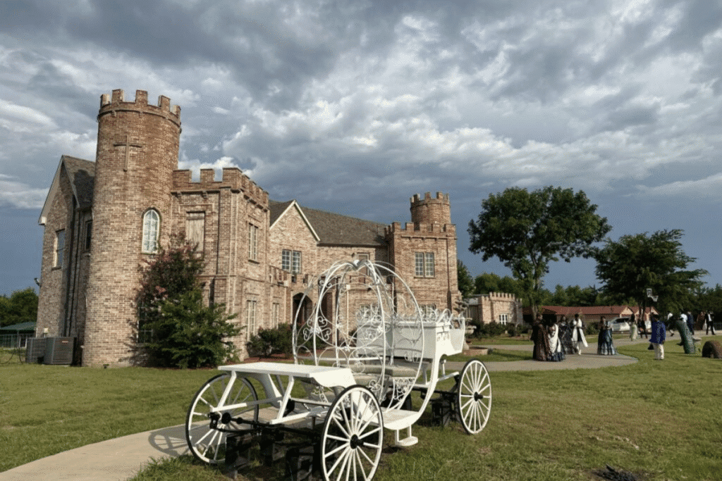 Cinderella carriage at The Castle Waterford wedding venue