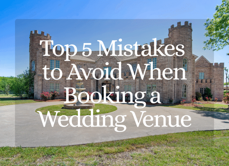 Castle Waterford wedding venue exterior with fountain and clear blue sky wedding venue mistakes, venue booking tips, event planning pitfalls, wedding venue checklist, venue logistics checklist, hidden wedding costs, guest comfort advice, choosing reception site, wedding venue contracts, vendor policy wedding venue, indoor outdoor wedding venue, Castle Waterford wedding.