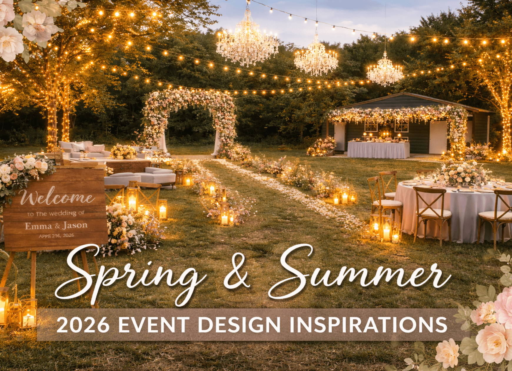 Event design inspiration Wedding décor ideas Spring wedding design Summer event décor Modern wedding styling Spring and summer 2026 event design inspirations Trending wedding décor ideas for 2026 Modern spring wedding decoration ideas Elegant summer event design trends Creative wedding décor ideas for outdoor events