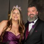 Couple smiling in formal attire at Castle Waterford wedding celebration