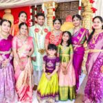 Family group in traditional Indian attire posing together at Castle Waterford wedding celebration