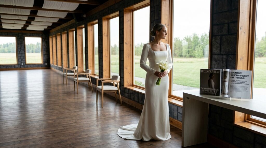 Minimalist wedding dresses trending