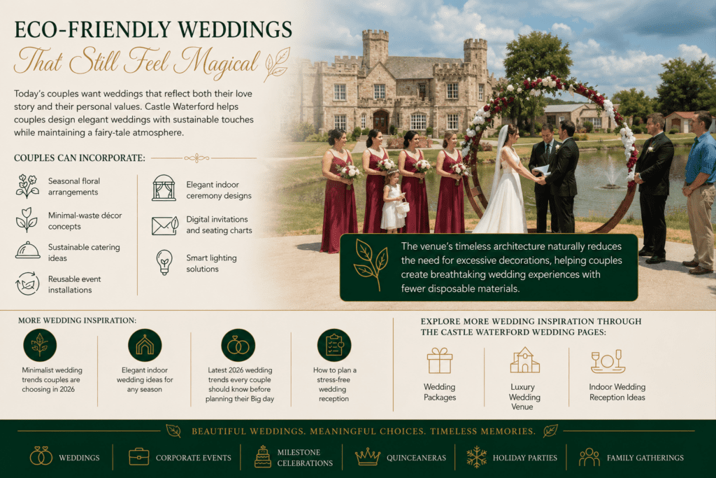Indian wedding ceremony taking place at a castle-style venue with a grand architectural backdrop and elegant event setup.